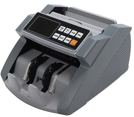 FLEXMAN Geldzählmaschine, Hochgeschwindigkeits Geldzählmaschine mit LCD Display, Geldscheindetektor mit MG, UG und IR Erkennung für Banken, Bars, Tankstellen