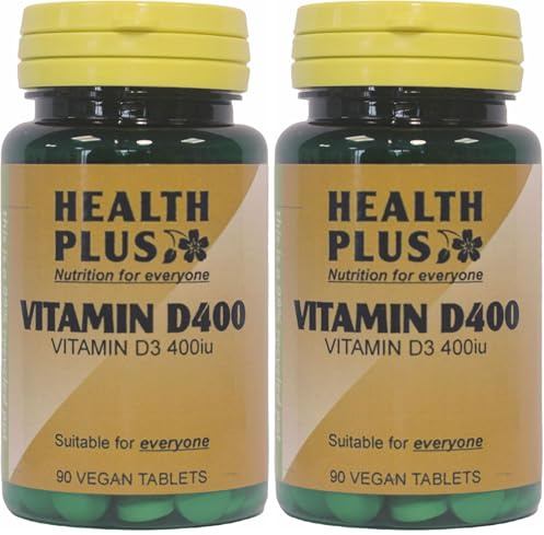 Health Plus Vitamin D 400iu Vitamin D Supplement - 90 Tablets (Pack of 2)