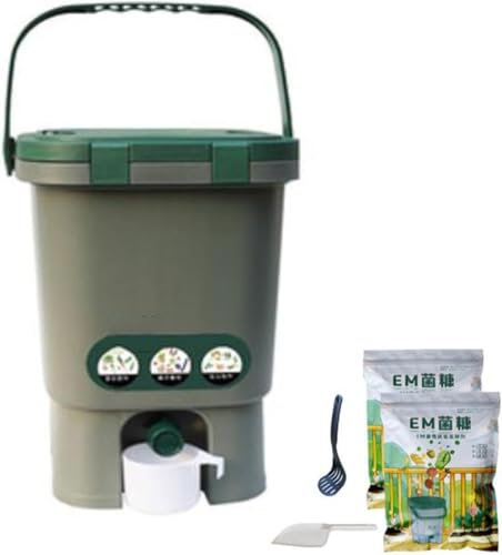 Kompostbehälter für die Küche, 99,99 % geruchloser Komposteimer, mit 1 kg Kompost-Starter-Beschleuniger, Arbeitsplatten-Komposteimer