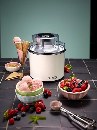 Siméo Sorbetière 2 L SOP260, Noir et Blanc