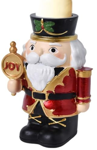 Nussknacker-Kerzendekoration,Weihnachts-Nussknacker-Kerzenhalter,Weihnachtsdekoration Kerzenständer - Nussknacker-Desktop-Dekoration für Esszimmer, Party, Weihnachten, Thanksgiving, Tischsims