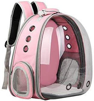 Transportbox Katze – Faltbare Katzentransportbox mit verstellbarem Schultergurt, ideal für Katzen und kleine Hunde, Katzentasche für sicheren Transport und bequemes Reisen (Rosa)