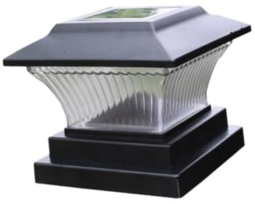 Artibetter 1stück Solar Powered Post Light Wasserdichte Solarlampe Für Garten Und Terrasse Außenbeleuchtung Für Holzpfosten Und Zäune Schwarz Lichtfarbe Zufällig