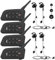 SolaMr V4C Plus Referee Intercom Headset, Bluetooth 5.1 Speakers for Left Ear, Interphone Communication System with CVC Noise Reduction, FM Radio & 4-Way Intercom up to 1500M - 4PACK