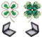 2 Pièces Broche Trèfle, Broche en Cristal, Broches Femme Vetement, Trèfle à Quatre Feuilles Broches pour le Dîner, la Fête D'anniversaire
