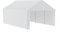 NAIZY Carport, 4 x 6 m, avec parois latérales amovibles, grande tente de garage, tente de rangement, protection UV, coupe-vent, résistant à l'hiver, blanc