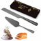 JeathFea Juego de Cuchillo y Servidor para Tarta de Boda Personalizado - Set de Pala y Cuchillo Personalizado para Tarta - Corta tartas con Nombre y Fecha (Negro)