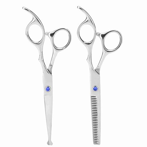 Watris Veiyi 2 Stück Haarschneideschere, Friseurschere, Edelstahl Haarschere Zum Schneiden Oder Ausdünnen Von Haaren