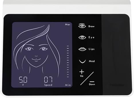 Permanent Make up Maschine mit 2 Patronennadeln Microblading Set Microshading Zubehör 4 Modi und 10 Einstellbare Gänge für Augenbrauenstift Lippenstift Eyeliner