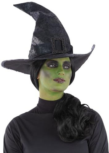 Smiffys Black Wicked Witch Hat Halloween Fancy Dress Costume Accessory for Adults and Kids Classic Pointed Witch Hat