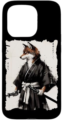 Fennec Samurai Japanische Kunst Ukiyo-e Traditioneller Krieger Hülle für iPhone 15 Pro
