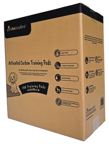 AllPetSolutions Puppy Pads - Disposable Carbon Odour-Control Puppy Training Pads Dog Toilet Sheets with 6 Highly Absorbent Layers & Leak-Proof Non Slip Matting for Pet Wee - 100 pcs