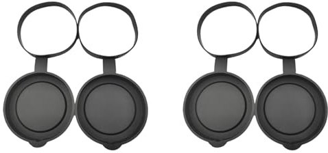 Eieenotee 4 Pieces Binoculars Protective Rubber Objective Lens Cap Binocular Best Protect 52-55MM