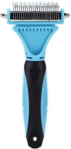 CUOFYUNL Pet Undercoat Rake Comb Out Easily 2 Sided Dematting Safe Deshedding Brush