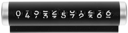 HOMOCONO Temporary Parking Card Aluminum Alloy Car Dashboard Plate with Rotatable Phone Number Display Matte Black Metal Viewing Angle for Urban Parking Use Car Accessories