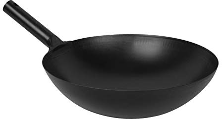 Thunder Group IRJWC001 - Wok japonés, 14 pulgadas, construcción de hierro extra fuerte
