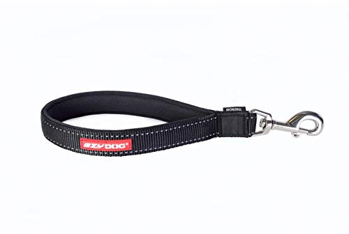 EZYDOG Neo Mongrel Dog Lead | Lead for Large Dogs, Heavy Duty Snap Clip, Traffic Control, Reflective Stitching, Soft Neoprene Handle (Black)