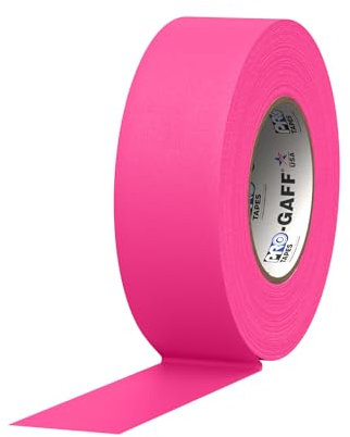 ProTapes 840178016690 Pro Gaff Premium Reinigungstuch matt Gaffers Tape mit Gummi Kleber, 50 YD. Länge x 5,1 cm Breite, fluoreszierend pink