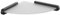 Bisk 02956 Futura Eckregal aus mattiertem Glas mit poliertem Halter, 24 x 24 x 3,4 cm, Schwarz