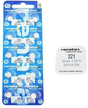 10 X genuino Renata 321 SR616SW Swiss made polso orologio scarico basso argento ossido 1.55 v batteria batterie - parte della gamma di accessori Crazy4fones