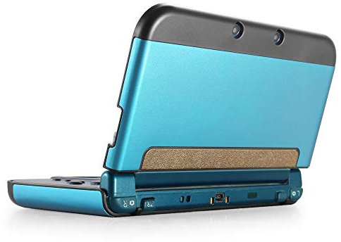 TNP Coque de protection pour New Nintendo 3DS XL 2015, Coque en plastique et aluminium, accessoires pour Nintendo 3DS jeux et Console New Nintendo 3DS, Bleu Clair