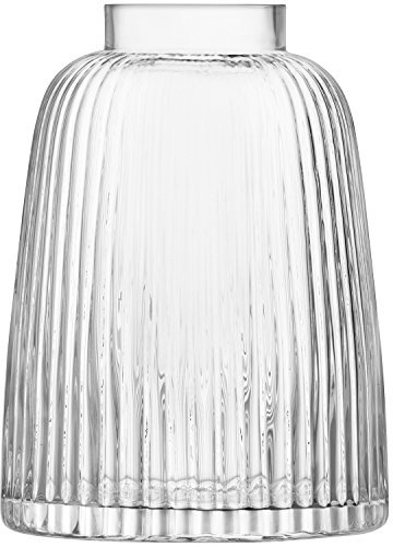 LSA International Pleat Vase, Glass, Clear, Höhe 26 cm