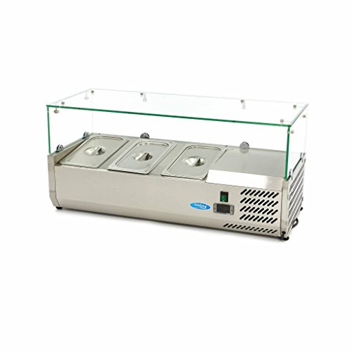 Maxima Gastro Aufsatzkühlvitrine - 95 cm - Passt 3 x 1/3 GN