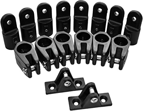 Sharplace Boot Deck Verbindungsteil Set Für Bootsverdeck Sonnenverdeck Sonnensegel Bimini-Top zu montieren und befestigen (16pcs Packung)