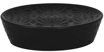 MSV Seifenschale, Schwarz, 13 x 9,8 x 2,4 cm, Black, 13 x 9.8 x 2.4
