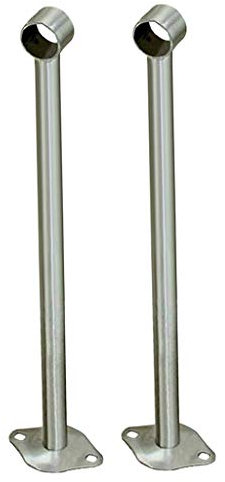 LOVIVER 2pcs Stangenhalter Deckenhalter Deckenhalterung für Kleiderstange Vorhangstange Gardinenstangen, 450 mm