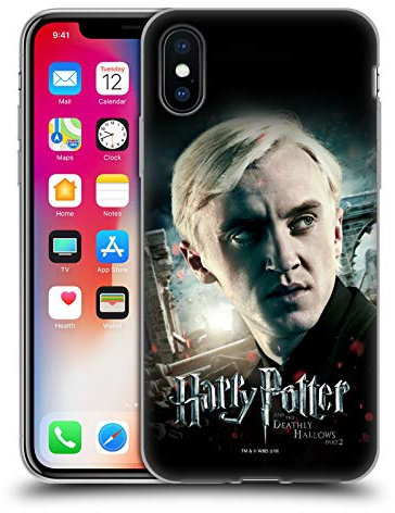 Head Case Designs Offizielle Harry Potter Draco Malfoy Deathly Hallows VIII Gel Handyhülle Hülle [Militärischer Schutzgrad] Kompatibel mit Apple iPhone X/iPhone XS
