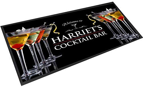 Cocktail-Barläufer, personalisierbar, Cocktail-Bar-Matte, Läufer mit Bierdeckel – Cocktail-Zubehör