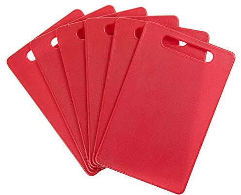 SIDCO Schneidebrett 4 x Frühstücksbrett Schneidbrett Frühstücksbrettchen rot 24x15 cm