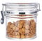 IVOOBR 35 oz Reinforced Small Acrylic Canister with Locking Clamp, Airtight Flip Jar | Food Storage Container for Flour, Sugar, Coffee, Candy, Cookie etc