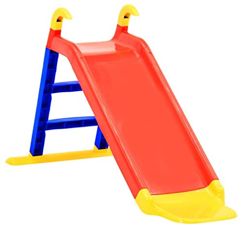 vidaXL Toboggan pour Enfants Aire de Jeux pour Tout-Petits Divertissement Intérieur Extérieur Garçons Filles Résistance aux UV 141 cm PP
