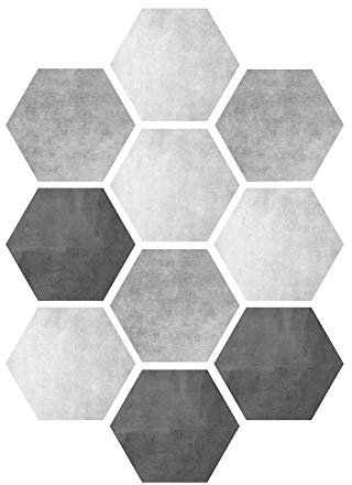 Adesivo per pavimenti esagonale, 10 pezzi adesivi per pavimenti in piastrelle di ceramica autoadesivi impermeabili antiscivolo decorazioni per la casa per la casa soggiorno camera da letto