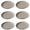 Ritzenhoff & Breker Kaffeeuntertassen-Set Jasper, 6-teilig, ø 15 cm, Grau, Steinzeug