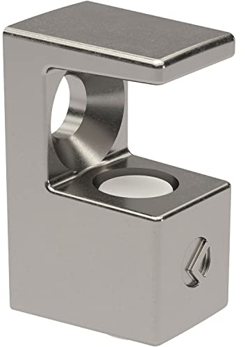 Glasbodenträger GRACE zum Schrauben, 5-6 mm Glas, Zamak vernickelt