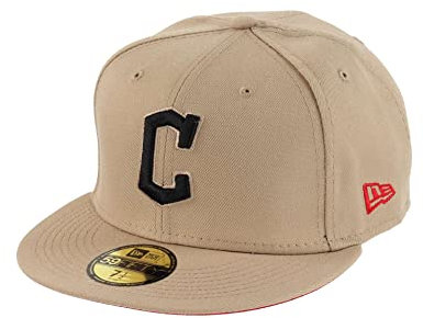 New Era Cleveland Guardians MLB Camel Red Undervisor Cooperstown 59Fifty Basecap - 7 1/2-60cm (XL)