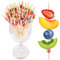 100 Piezas Pinchos de Cocktail, Palillos de Madera para Cocktail Pinchos de Cocktail Palillos de Cocktail para Pinchos Comida de Dedo, Pinchos de Cocktail (Perlas de Colores)