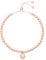 Hatton Jewellery Heart Charm Bracelet, 18K Rose Gold over Sterling Silver Bracelet for Women, slider style clasp and adjustable in size. Made in Italy and Gift boxed