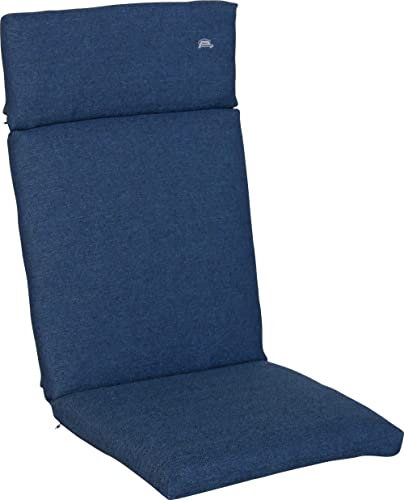 Angerer Freizeitmöbel GmbH Auflage für Gartenmöbel - Stuhlauflage hoch Made in Germany (Blau)