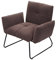 Mendler Lounge-Sessel HWC-K34, Cocktailsessel Sessel, Bouclé Stoff/Textil MVG-Zertifiziert - braun
