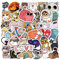 Nette Katze Aufkleber 50 Stück Wasserfest Kawaii Tier Aufkleber für Wasserflaschen Skateboard Laptop Auto Fahrrad Scrapbook Motorrad Koffer Gepäck,Vinyl Aesthetic Sticker für Kinder Teenager Mädchen