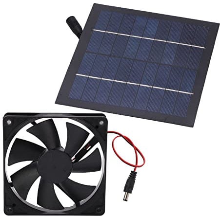 20W Solarventilator Monokristalline Solarzellen Mini-Abluftventilator IP65 Wasserdichter Tragbarer Ventilator Haushalts-Solarventilator für Küchen Gewächshäuser Haustierhäuser
