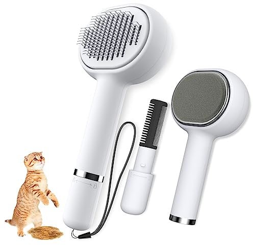 Zivacate Katzenbürste [3-in-1] Tierhaarentferner & Kamm, Tierhaarentferner Bürste für Hund/Katze/Kaninchen