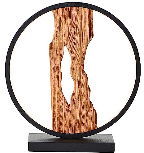 Brilliant Chaumont LED Tischleuchte Holz 28cm schwarz/holz Aluminium/Metall/Holz Schnurzwischenschalter 7,5 W LED integriert (850lm, 3000K)