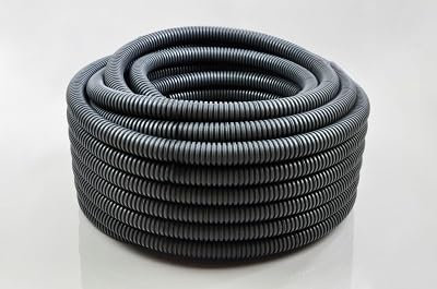 Leerrohr PVC 10 m, Indurchmesser Ø 25mm, PVC Flexibles Wellrohr 320N, -25°C bis +60°C, Kabelschutz Rohr für Elektroinstallation