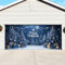 Merry Christmas Banner Extra Large Xmas Sign Blue Theme Christmas Garagentor Decoration Christmas Garage Door Banner Mural Christmas Holiday Party 7 X 16 Feet Christmas Door Banner (E, One Size)