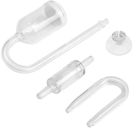 IGTOPS CO2 Diffusor 20mm,CO2 Diffusor Spiral CO2 System Zerstäuber Diffusor mit Saugnapf für Aquarium Pflanzen Tank Zubehör,Ultraklares Acrylglas Aquarium Kohlendioxid Diffusor